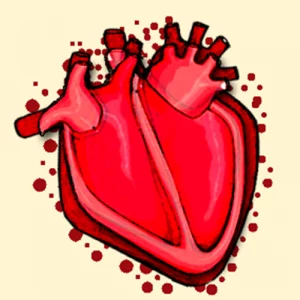 1" Heart Game Counters