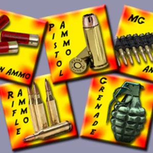 1" Assorted Ammo Game Counters