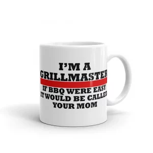 Grill Master White glossy mug