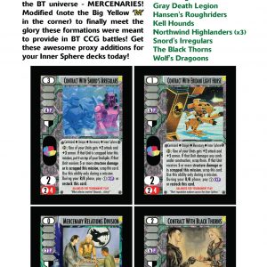 Battletech: Tactics 2 - Modified Mercenary Reprints