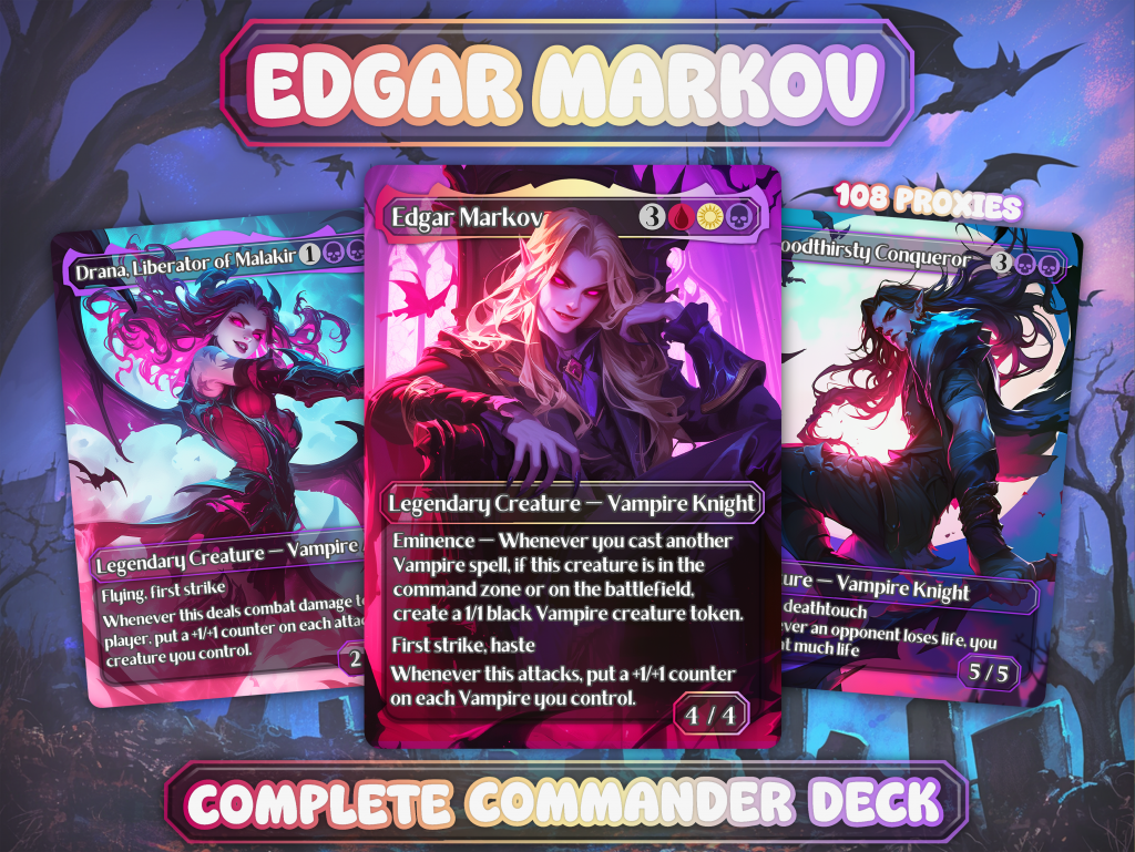 Edgar Markov MTG Commander Proxy Deck - Adventure Game Source