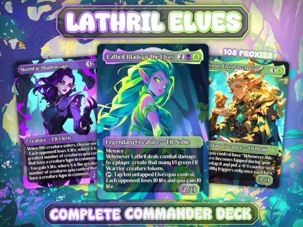 Lathril, Blade of the Elves MTG Commander Proxy Deck