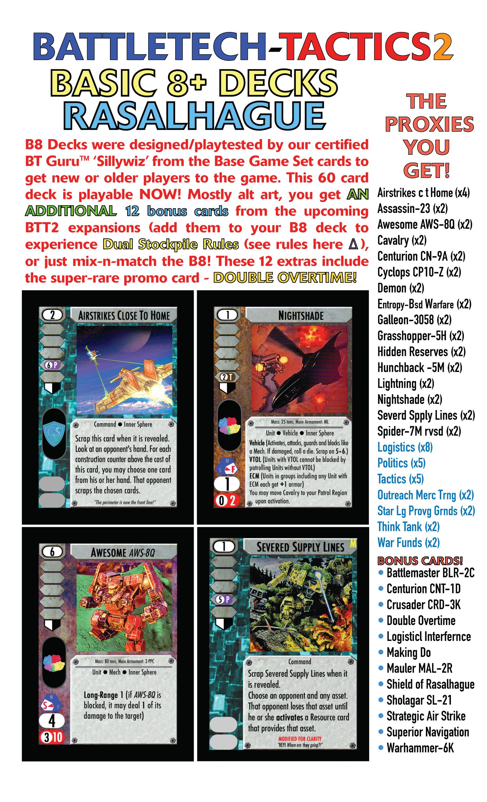 Battletech: Tactics 2 Decks - Basic Rasalhague