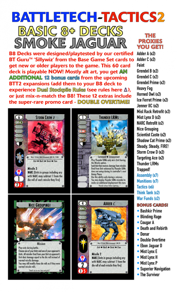 Battletech: Tactics 2 - Smoke Jaguar Basic Deck
