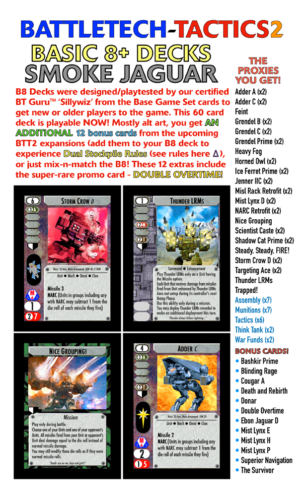 Battletech: Tactics 2 - Smoke Jaguar Basic Deck
